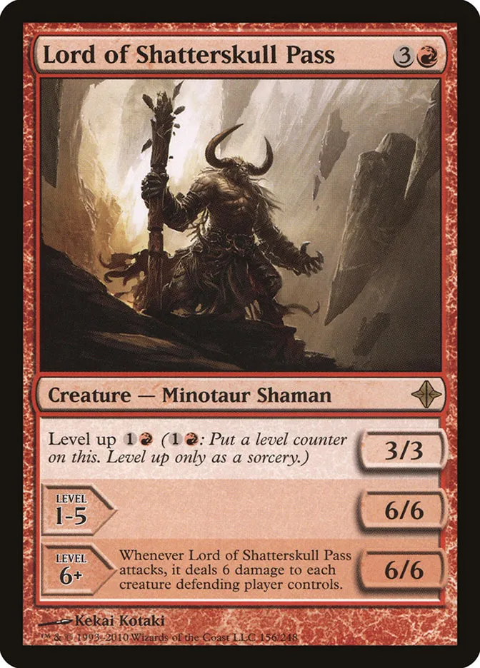 2010 Rise of the Eldrazi Lord of Shatterskull Pass #156 rare card image