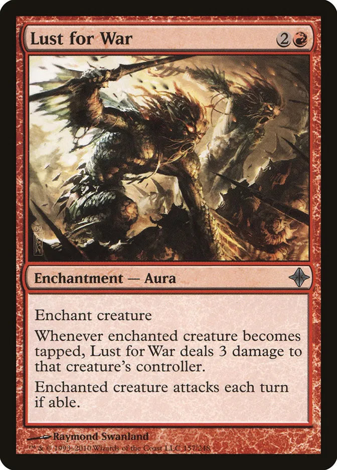 2010 Rise of the Eldrazi Lust for War #157 uncommon card image