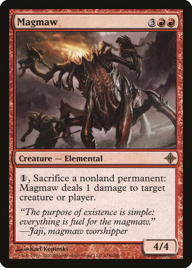 2010 Rise of the Eldrazi Magmaw #158 rare card image