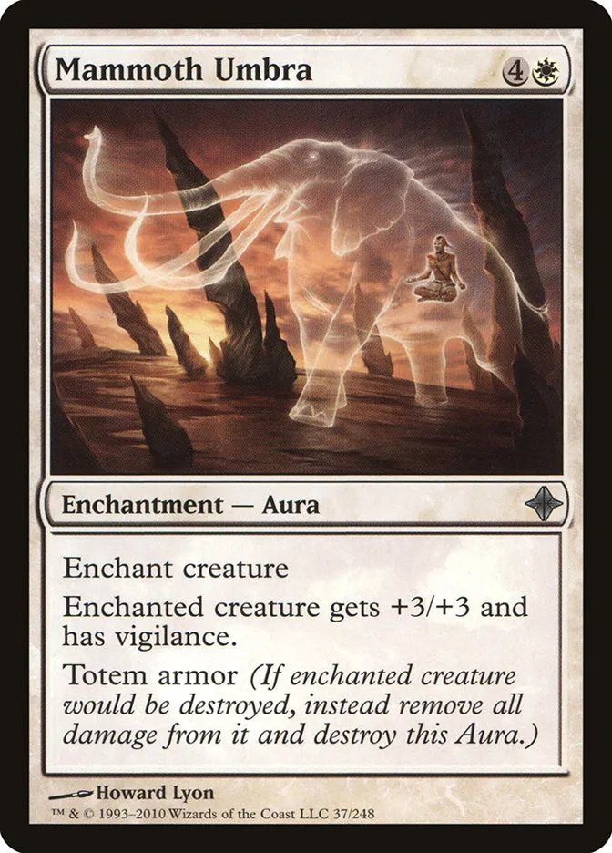 2010 Rise of the Eldrazi Mammoth Umbra #37 uncommon card image