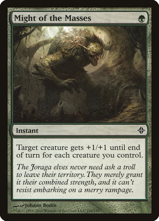 2010 Rise of the Eldrazi Might of the Masses #196 common card image