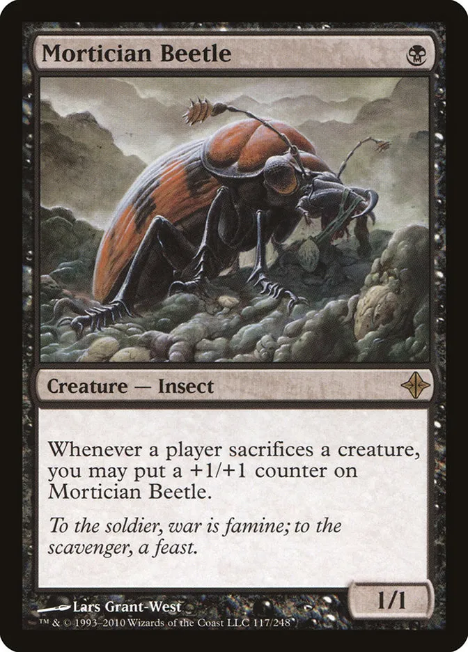 2010 Rise of the Eldrazi Mortician Beetle #117 rare card image