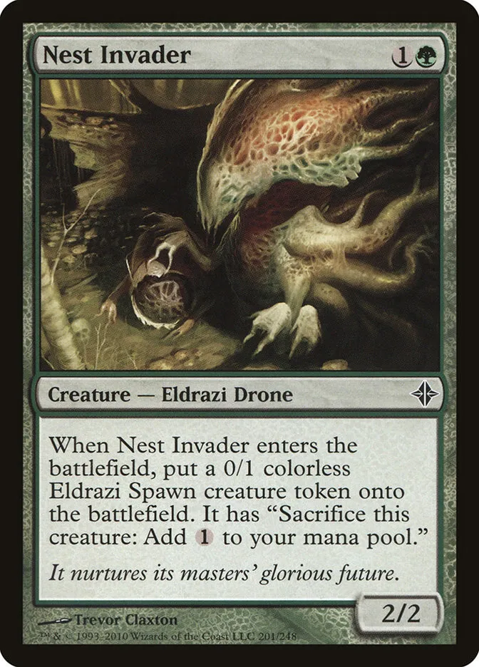 2010 Rise of the Eldrazi Nest Invader #201 common card image