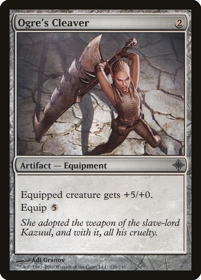 2010 Rise of the Eldrazi Ogre's Cleaver #220 uncommon card image