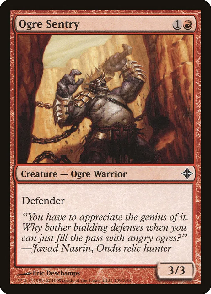 2010 Rise of the Eldrazi Ogre Sentry #159 common card image