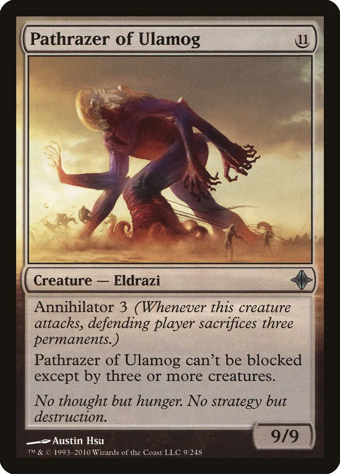2010 Rise of the Eldrazi Pathrazer of Ulamog #9 uncommon card image