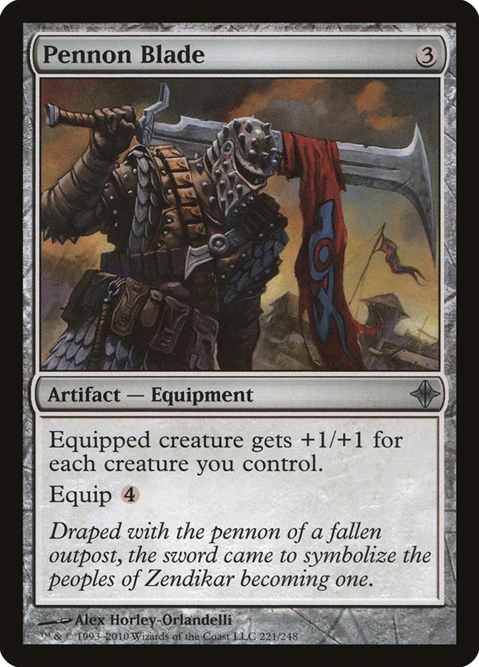2010 Rise of the Eldrazi Pennon Blade #221 uncommon card image