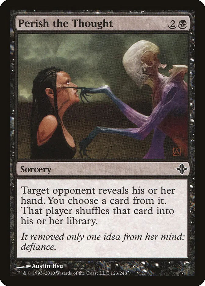 2010 Rise of the Eldrazi Perish the Thought #123 common card image