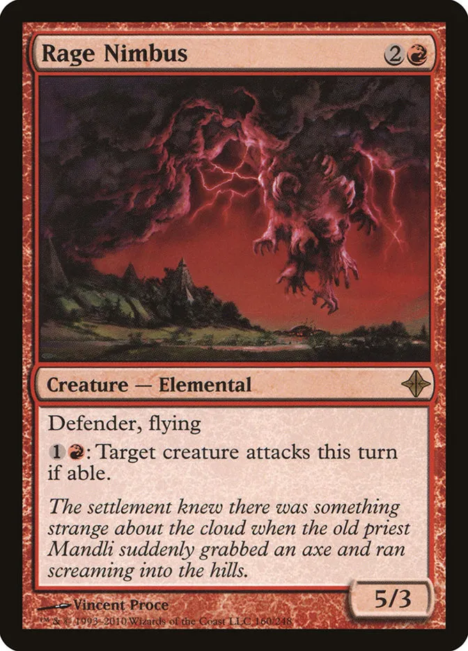 2010 Rise of the Eldrazi Rage Nimbus #160 rare card image