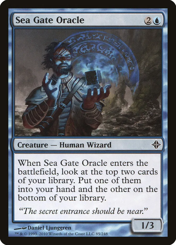 2010 Rise of the Eldrazi Sea Gate Oracle #85 common card image