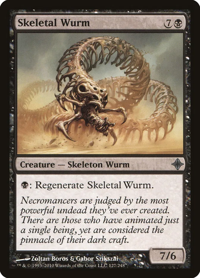 2010 Rise of the Eldrazi Skeletal Wurm #127 uncommon card image