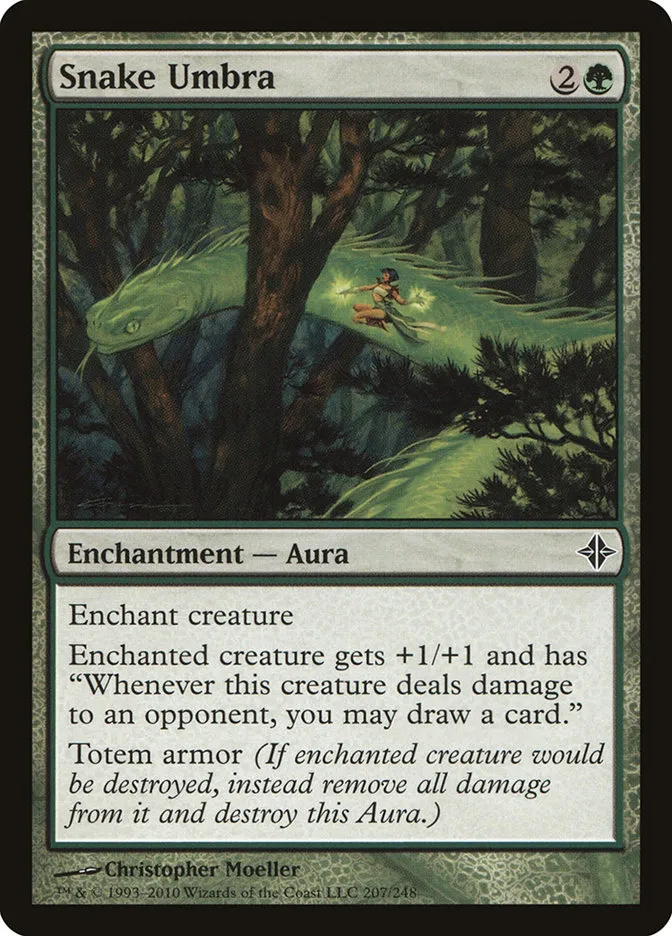 2010 Rise of the Eldrazi Snake Umbra #207 common card image
