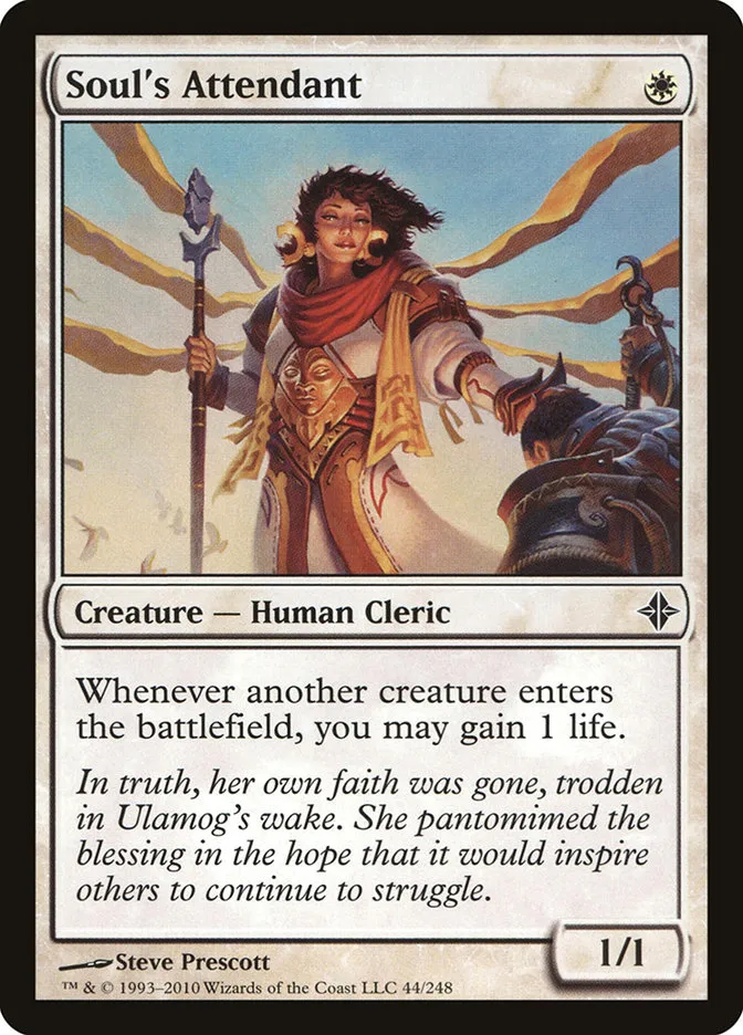 2010 Rise of the Eldrazi Soul's Attendant #44 common card image