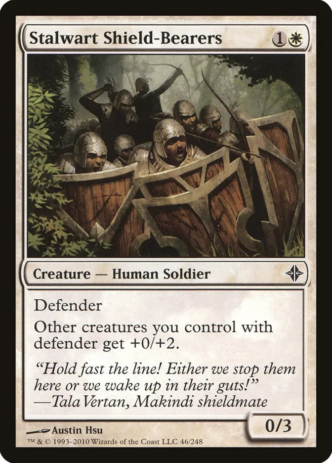 2010 Rise of the Eldrazi Stalwart Shield-Bearers #46 common card image