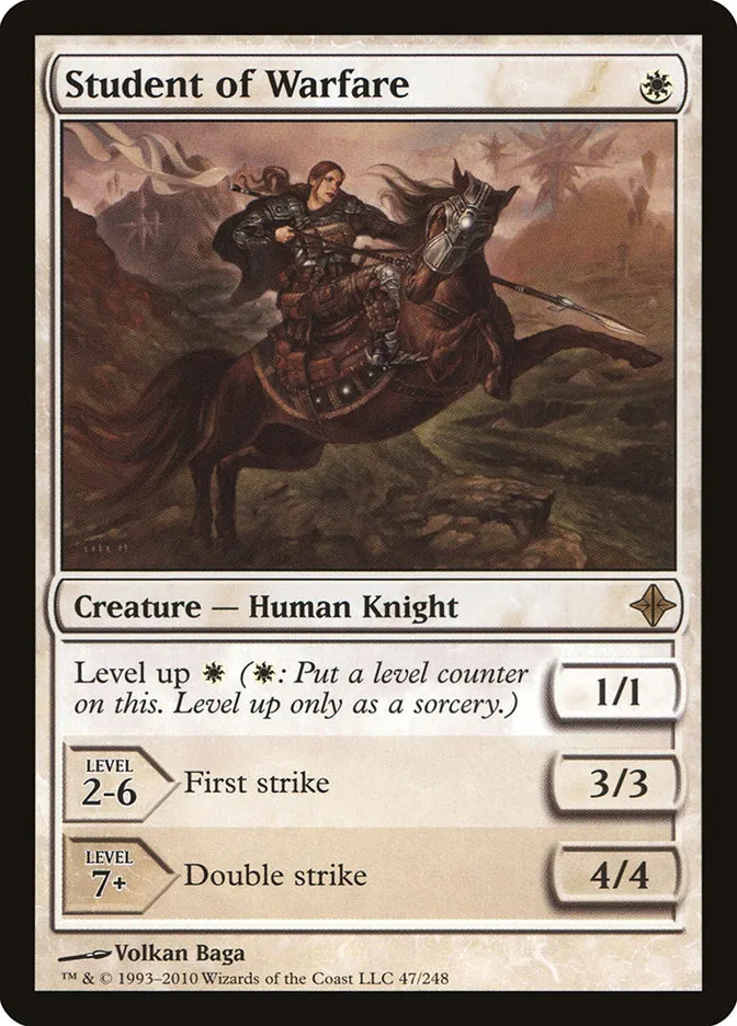 2010 Rise of the Eldrazi Student of Warfare #47 rare card image