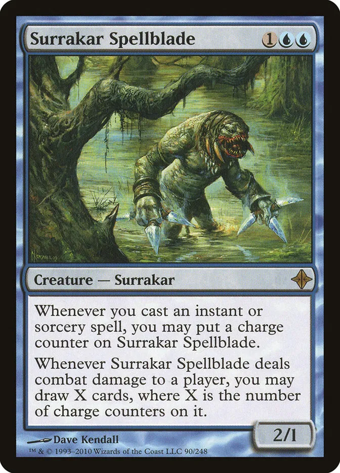 2010 Rise of the Eldrazi Surrakar Spellblade #90 rare card image