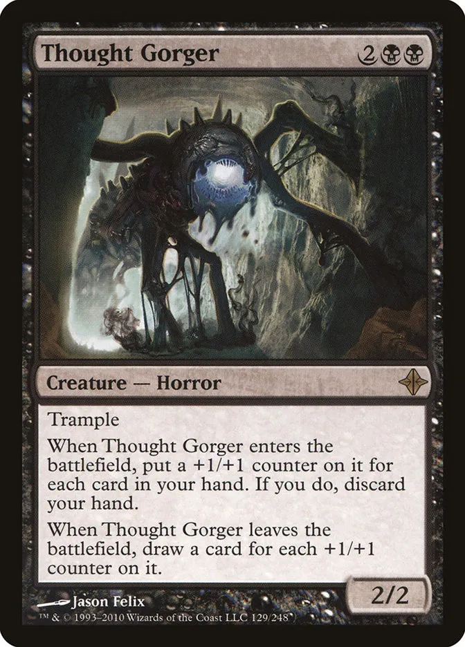 2010 Rise of the Eldrazi Thought Gorger #129 rare card image