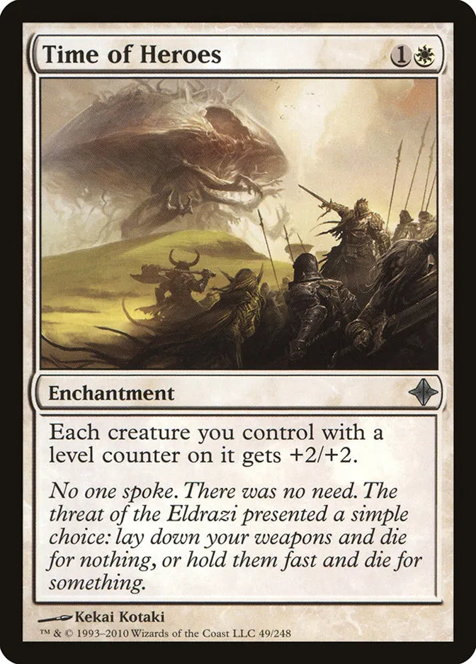 2010 Rise of the Eldrazi Time of Heroes #49 uncommon card image