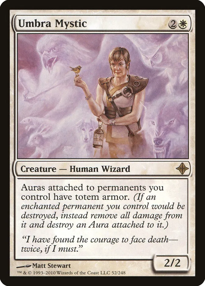 2010 Rise of the Eldrazi Umbra Mystic #52 rare card image