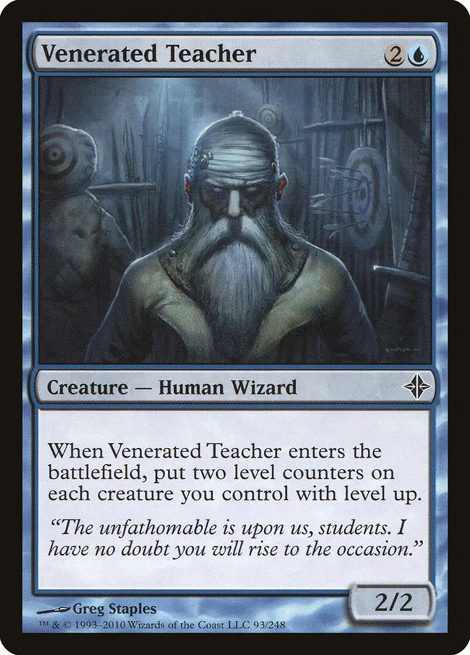 2010 Rise of the Eldrazi Venerated Teacher #93 common card image