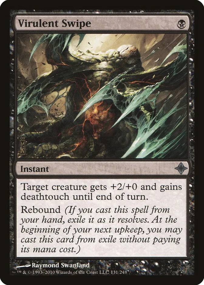 2010 Rise of the Eldrazi Virulent Swipe #131 uncommon card image