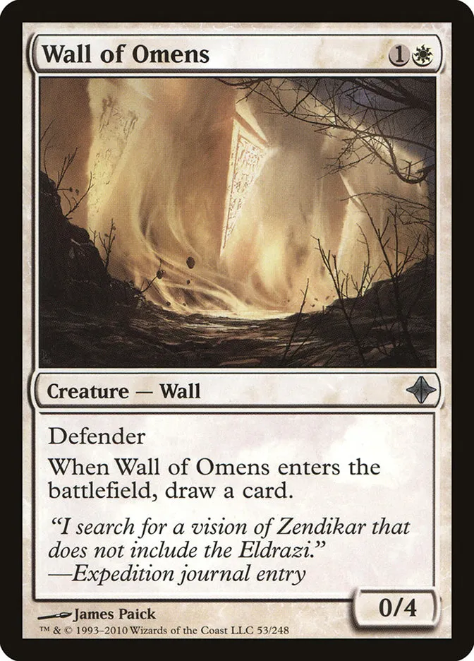 2010 Rise of the Eldrazi Wall of Omens #53 uncommon card image