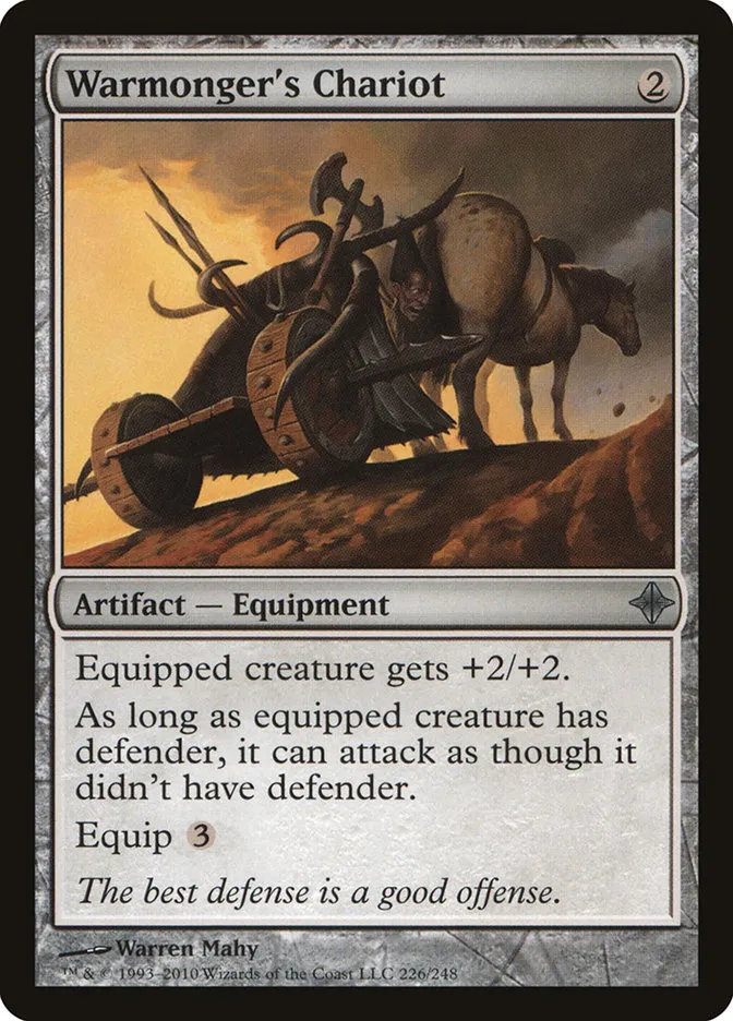 2010 Rise of the Eldrazi Warmonger's Chariot #226 uncommon card image
