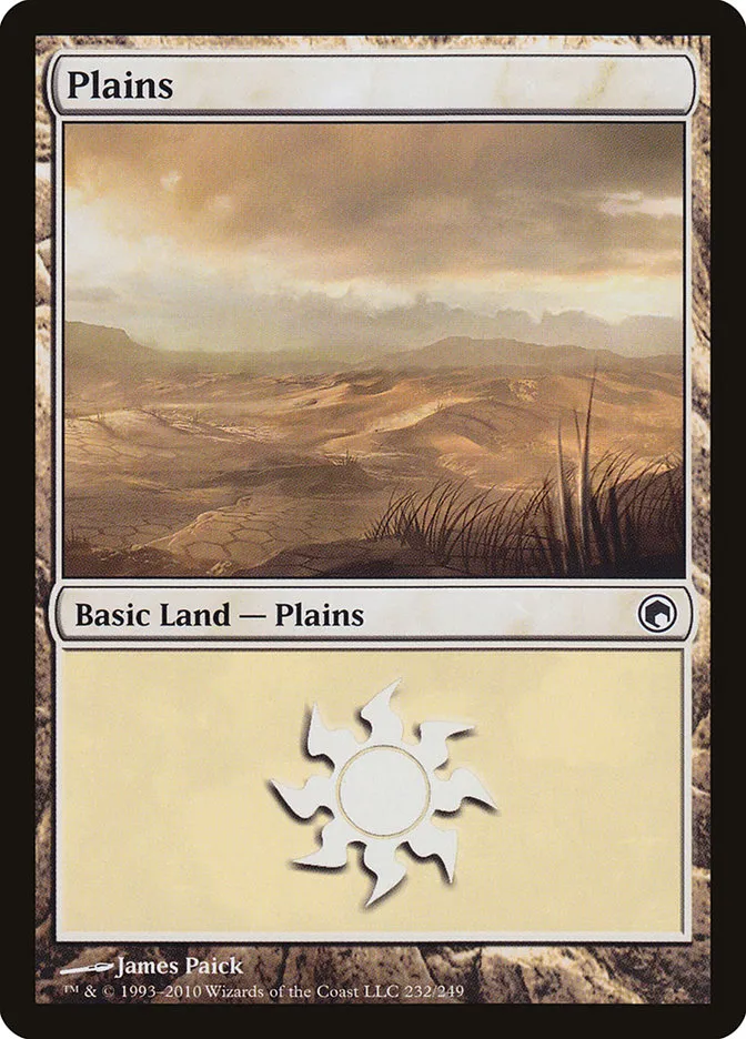 2010 Scars of Mirrodin Plains #232 common card image