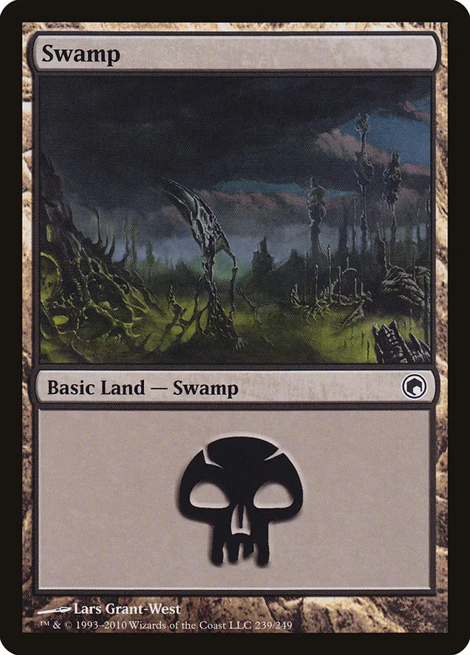 2010 Scars of Mirrodin Swamp #239 common card image