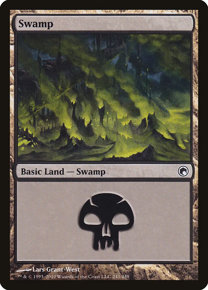 2010 Scars of Mirrodin Swamp #241 common card image