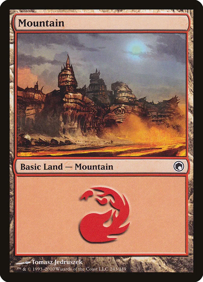 2010 Scars of Mirrodin Mountain #243 common card image
