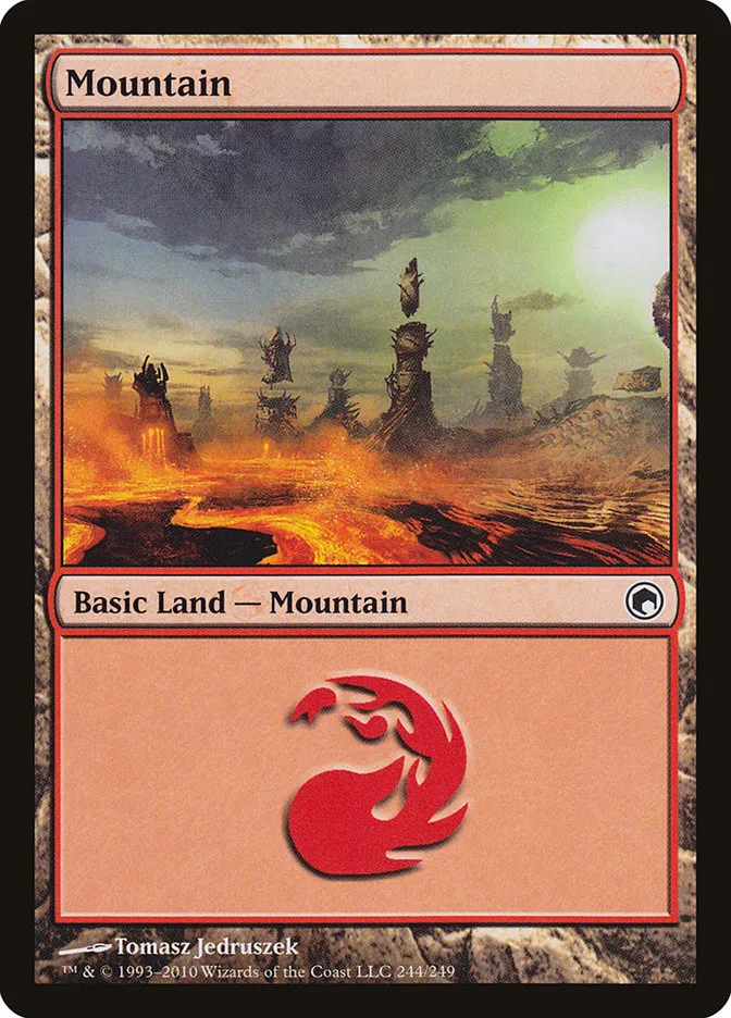 2010 Scars of Mirrodin Mountain #244 common card image