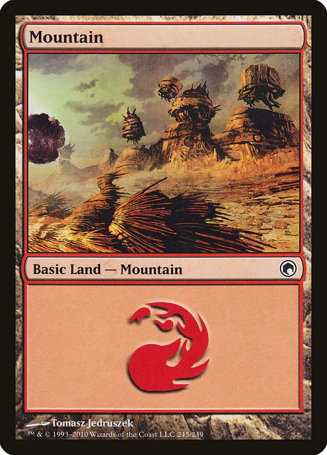 2010 Scars of Mirrodin Mountain #245 common card image