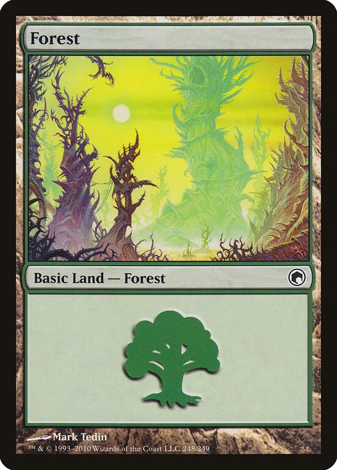 2010 Scars of Mirrodin Forest #248 common card image