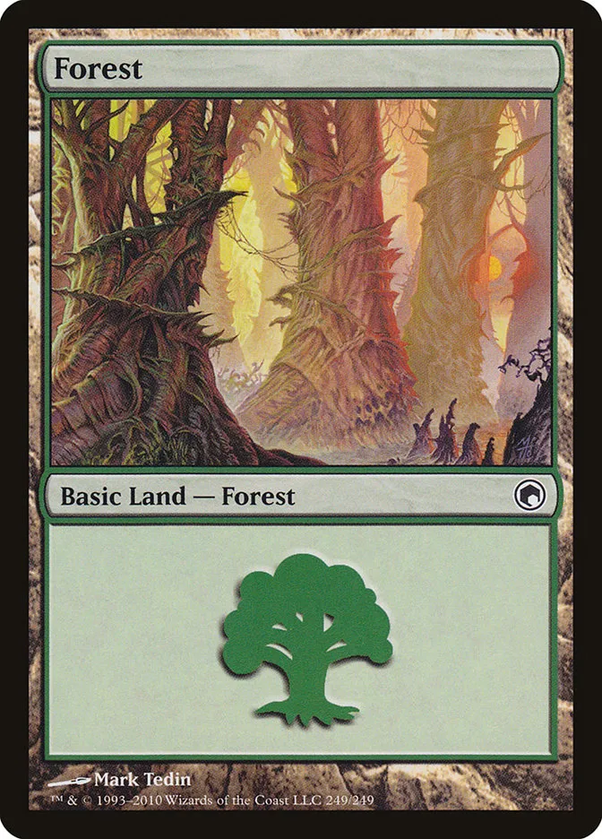 2010 Scars of Mirrodin Forest #249 common card image