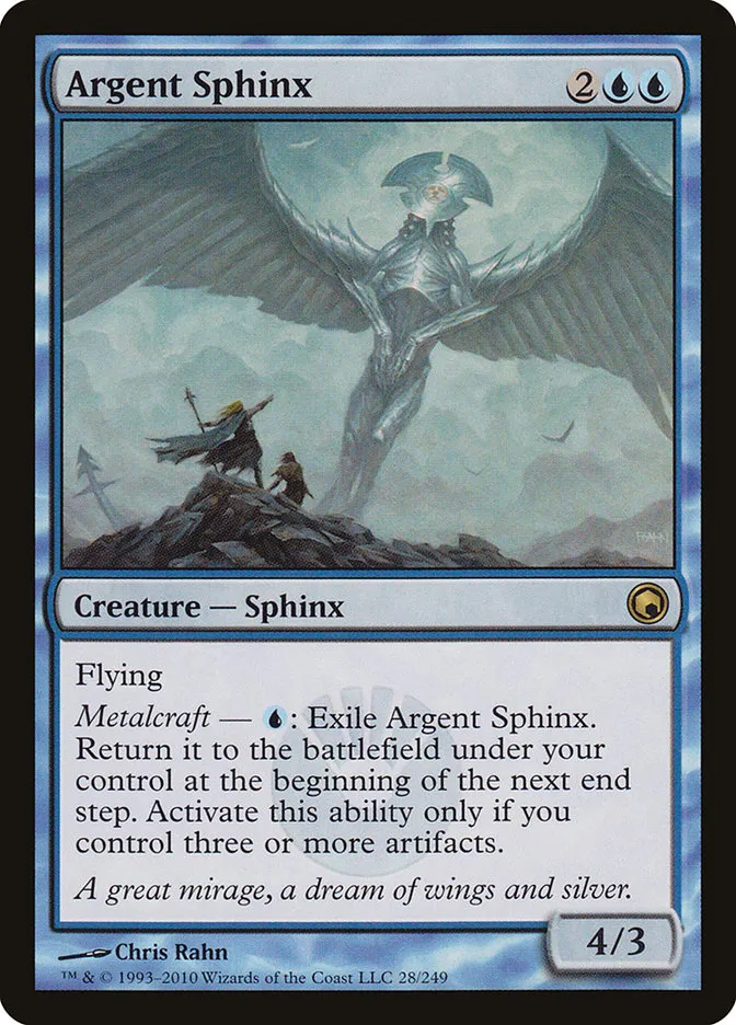 2010 Scars of Mirrodin Argent Sphinx #28 rare card image