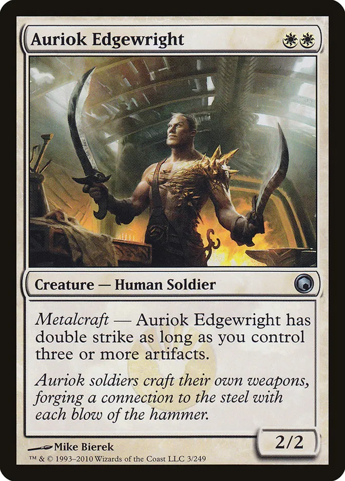 2010 Scars of Mirrodin Auriok Edgewright #3 uncommon card image