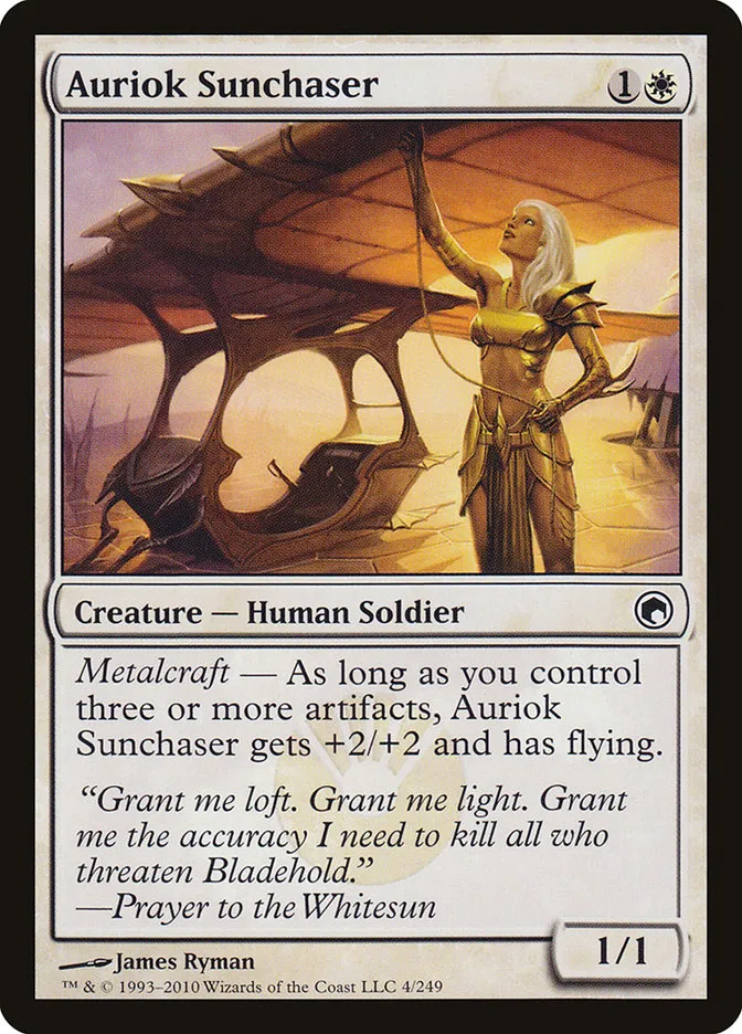 2010 Scars of Mirrodin Auriok Sunchaser #4 common card image