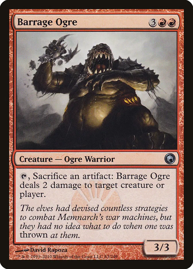 2010 Scars of Mirrodin Barrage Ogre #83 uncommon card image