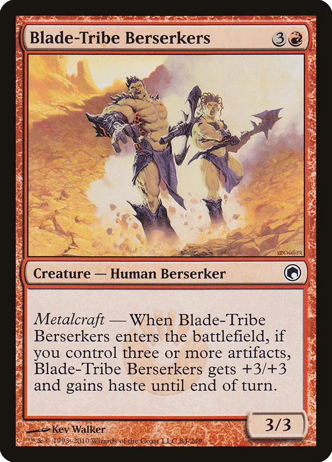 2010 Scars of Mirrodin Blade-Tribe Berserkers #84 common card image