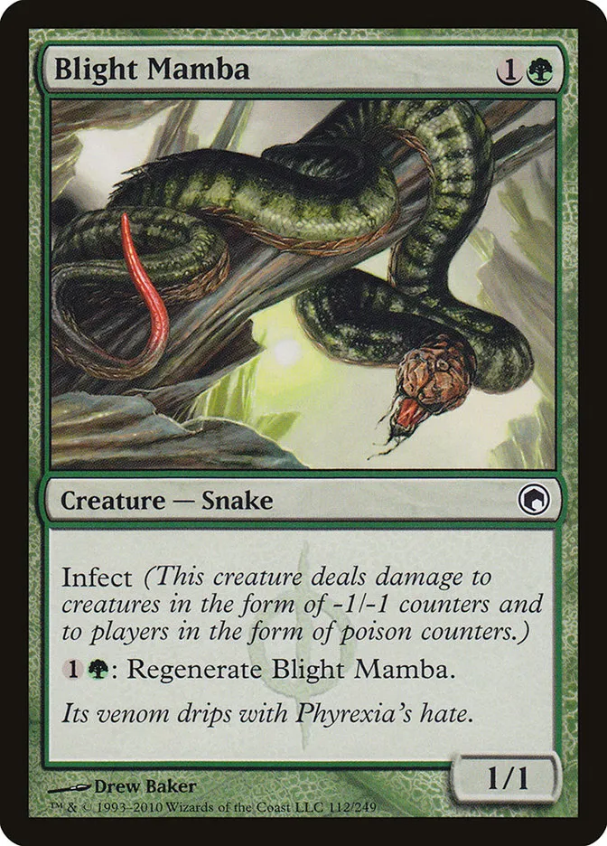 2010 Scars of Mirrodin Blight Mamba #112 common card image