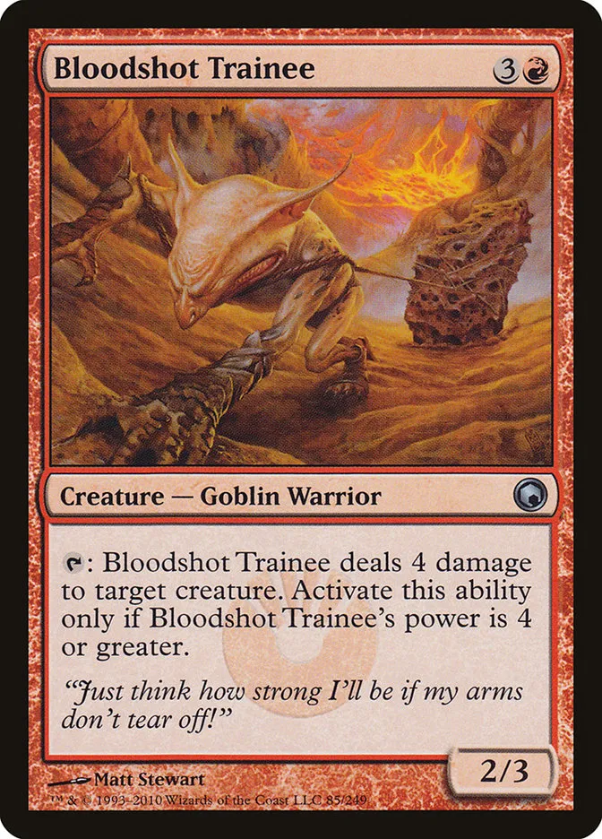 2010 Scars of Mirrodin Bloodshot Trainee #85 uncommon card image