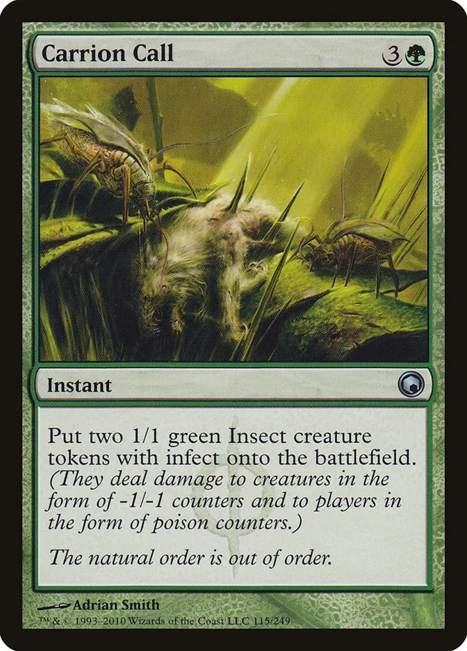 2010 Scars of Mirrodin Carrion Call #115 uncommon card image
