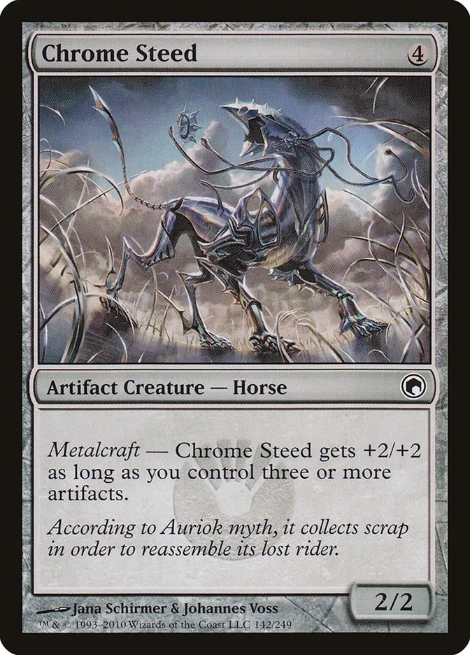 2010 Scars of Mirrodin Chrome Steed #142 common card image