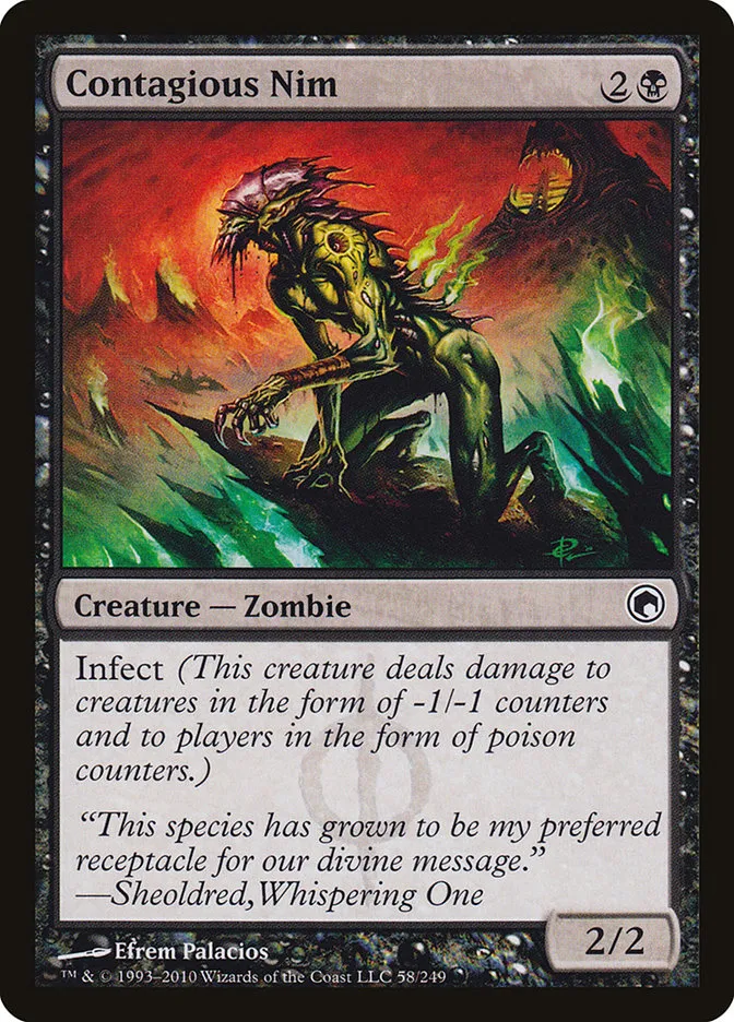 2010 Scars of Mirrodin Contagious Nim #58 common card image