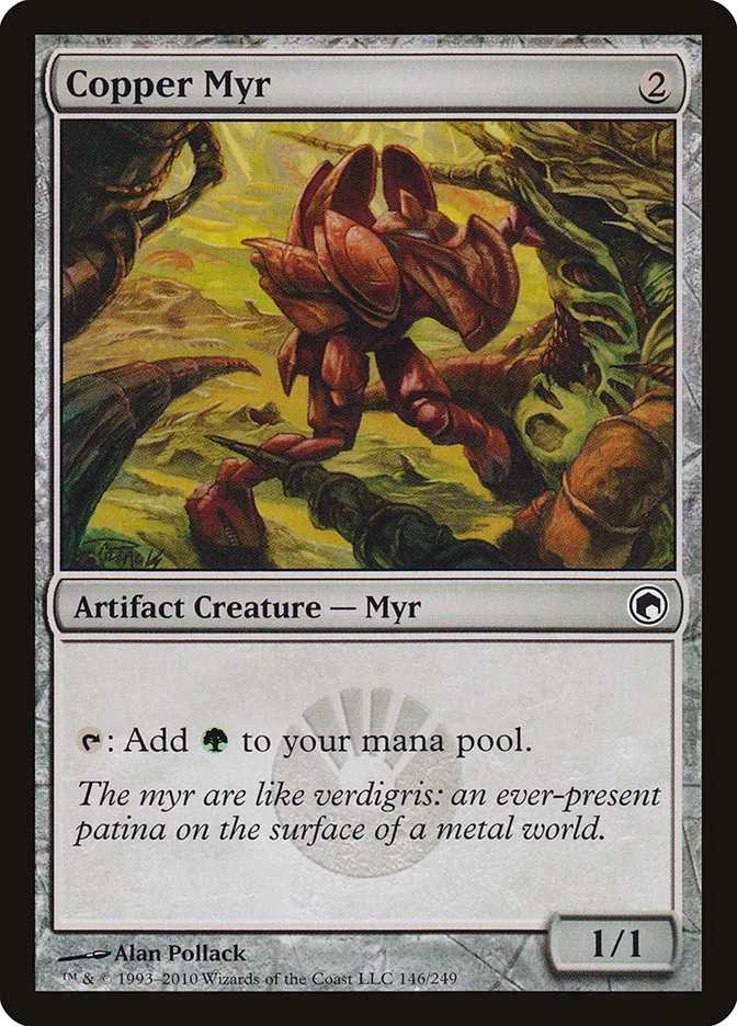 2010 Scars of Mirrodin Copper Myr #146 common card image