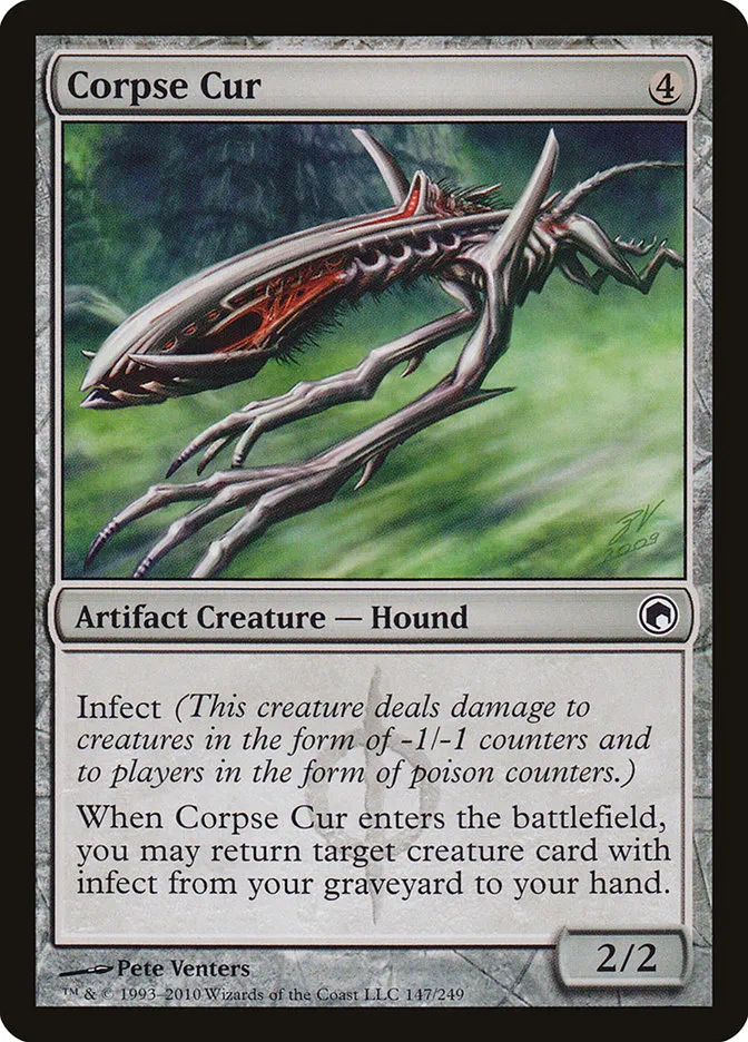 2010 Scars of Mirrodin Corpse Cur #147 common card image