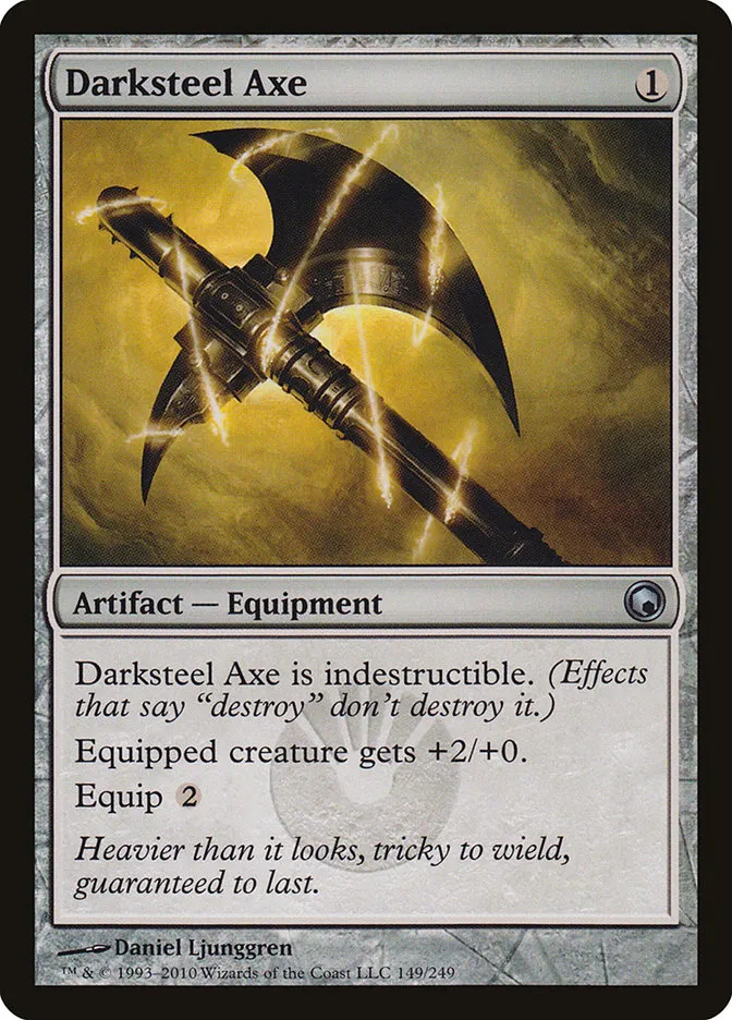 2010 Scars of Mirrodin Darksteel Axe #149 uncommon card image