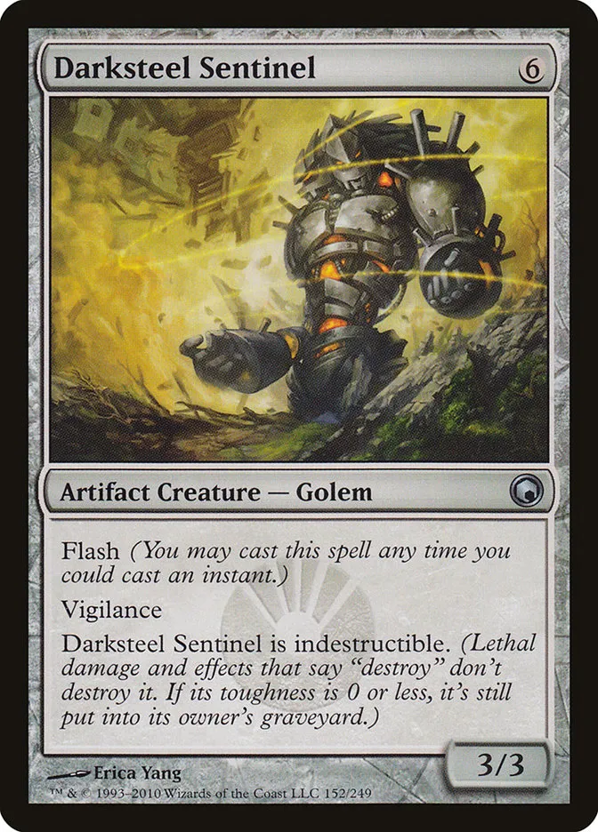 2010 Scars of Mirrodin Darksteel Sentinel #152 uncommon card image