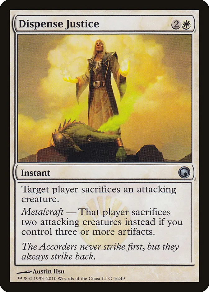 2010 Scars of Mirrodin Dispense Justice #5 uncommon card image